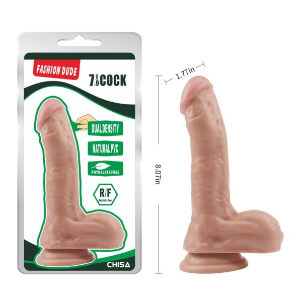 Fashion Dude  7.9 Inch Cock Flesh - obrazek 3