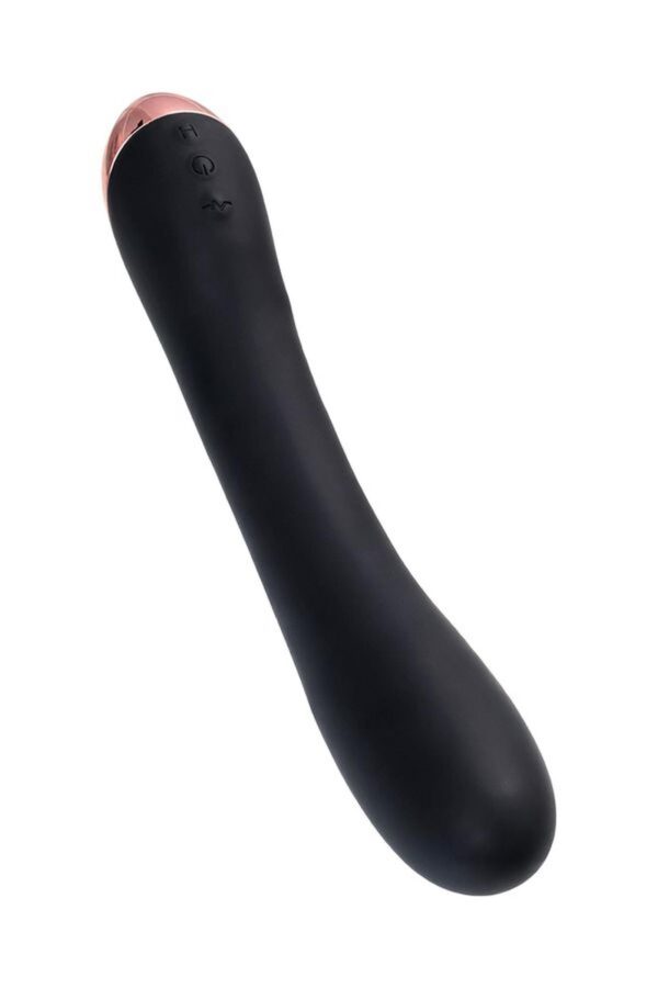 Unrealistic vibrator WANAME D SPLASH STREAM, silicone, black, 21 cm - obrazek 3