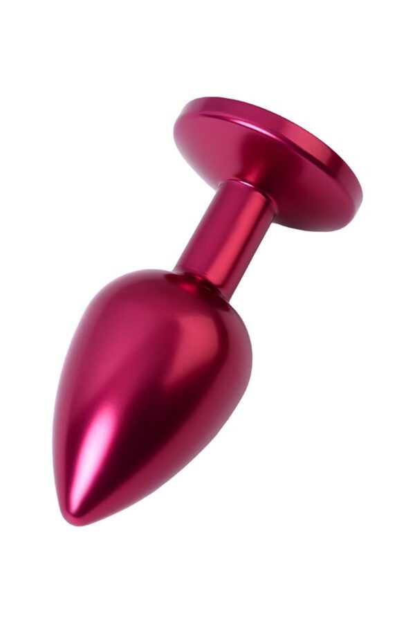 Red anal plug TOYFA Metal with a red colored gem - obrazek 3