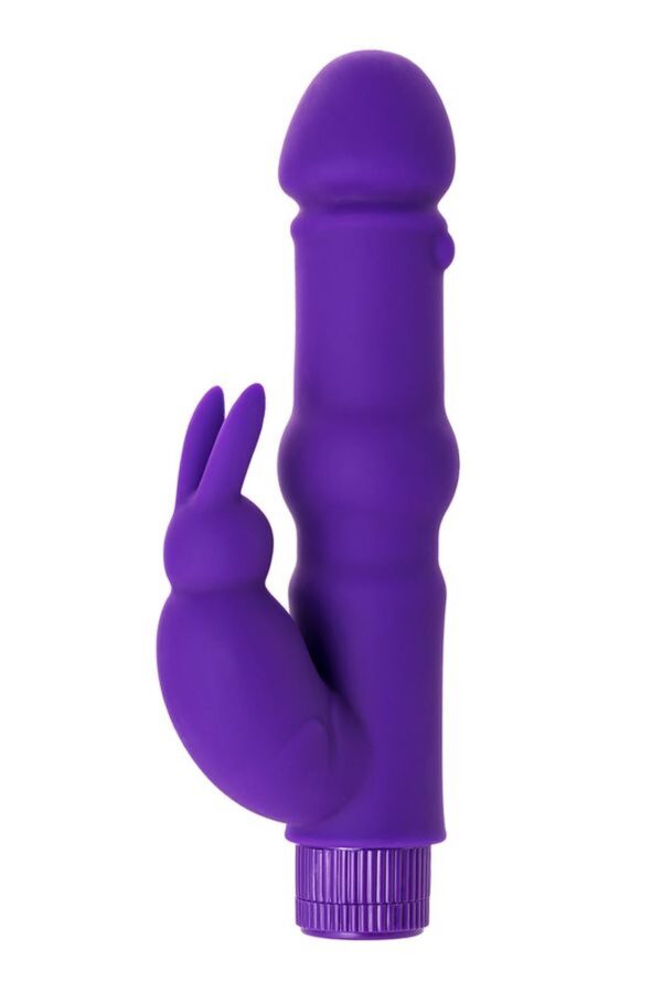 A TOYS, Vibrator with clitoral stim, Silicone, Purple, 18 cm - obrazek 3