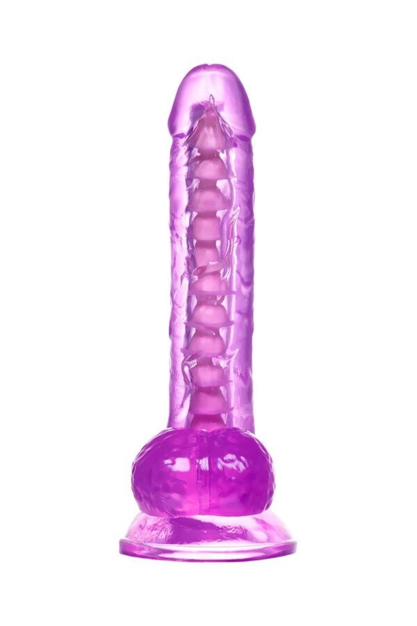 Realistic dildo A Toys by TOYFA Celiam, TPE, purple, 20.5 cm - obrazek 3