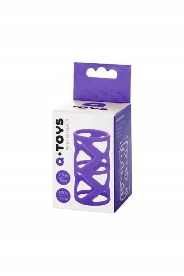 A TOYS, Penis Sleeve, Silicone, Purple, 7.5 cm - obrazek 3