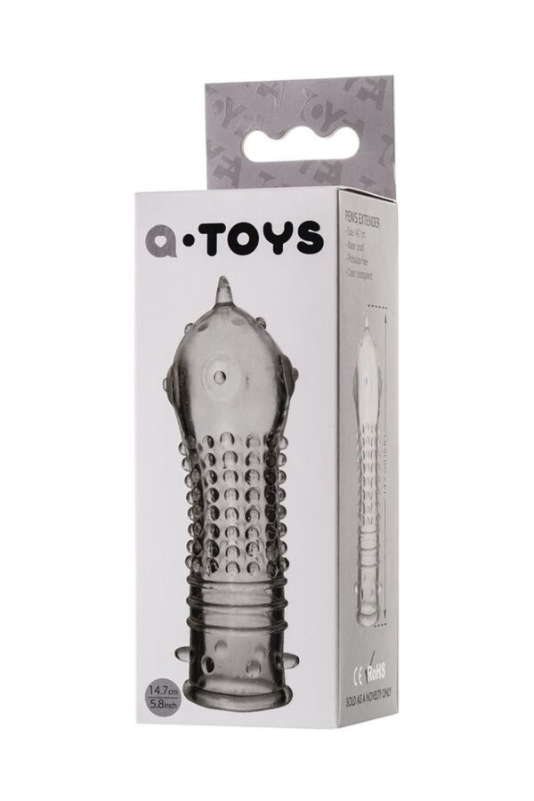 A TOYS, Penis Sleeve, TPR, Transparent, 14.7 cm - obrazek 3