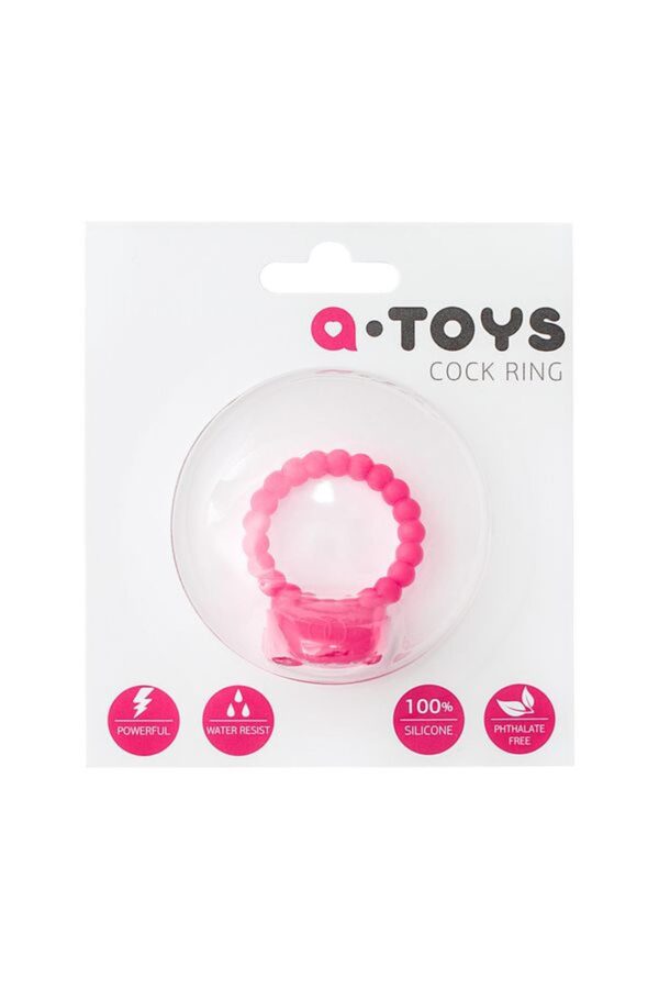 A TOYS, Penis VibroRing, Silicone, Pink, O3.5 cm - obrazek 3