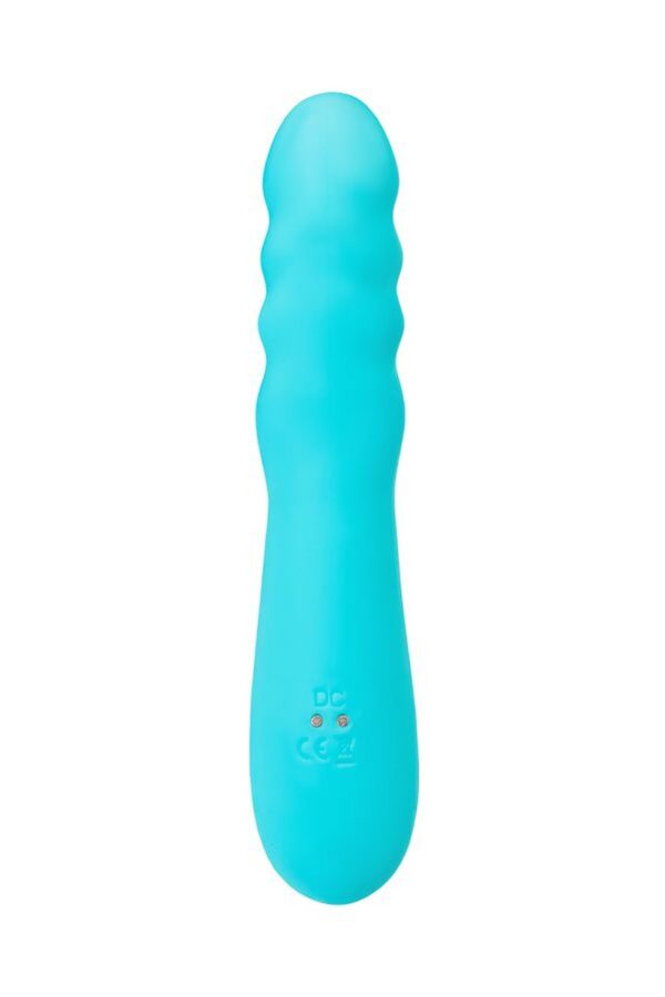 JOS Vibrator rotator with clitoral stimulation JOS MERRY SWI, silicone, blue, 20.7 cm - obrazek 3