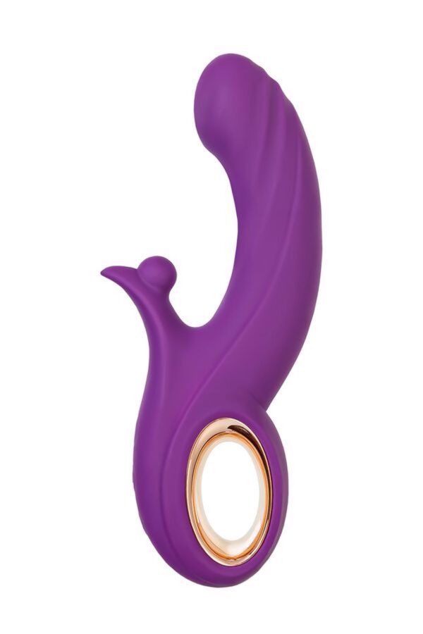 Vibrating roller with Up&Down functions by JOS Julli, silicone, purple, 20.5 cm - obrazek 3