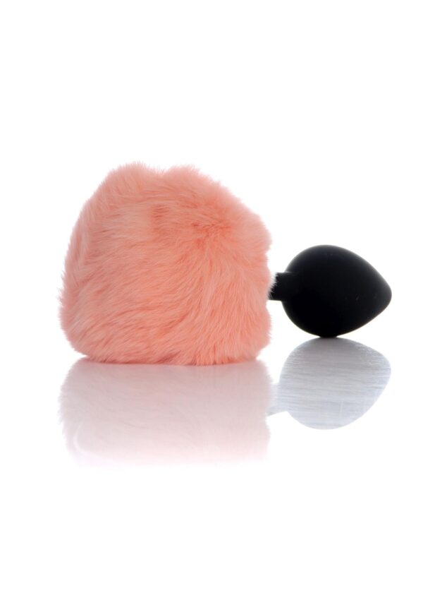 Plug Jewellery Silicon PLUG   Bunny Tail   Black Peach - obrazek 4