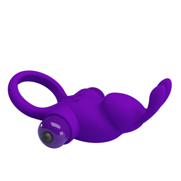 PRETTY LOVE   VIBRANT PENIS RING I Purple - obrazek 4
