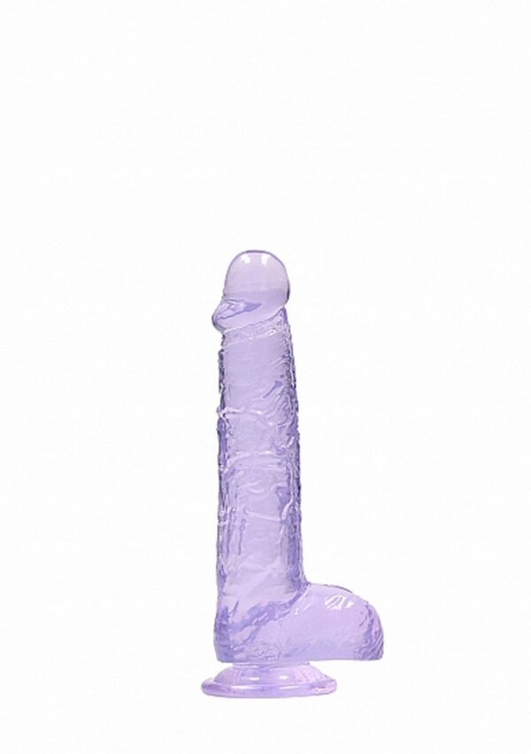 6 / 15 cm Realistic Dildo With Balls   Purple - obrazek 4