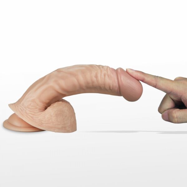 8.5 Real Extreme Vibrating Dildo Flesh - obrazek 4
