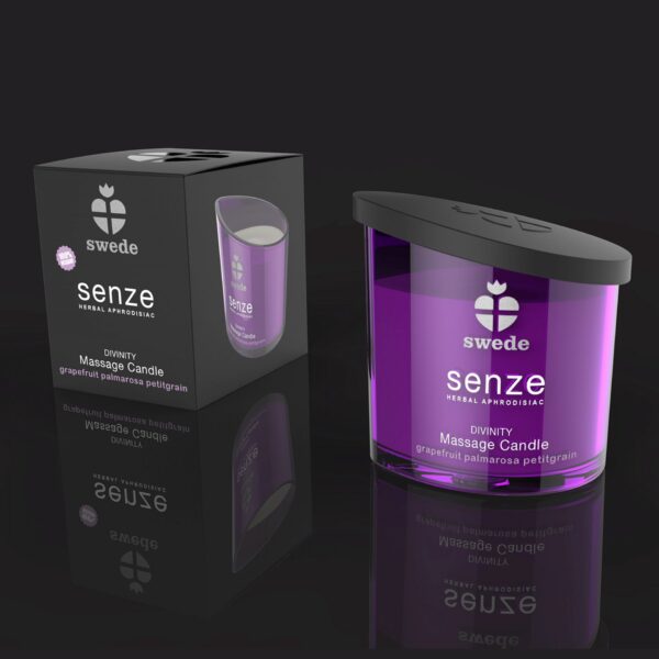 Swede   Senze Divinity Massage Candle Grapefruit Palmarosa Petitgrain - obrazek 4