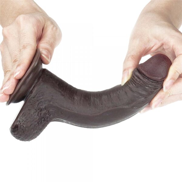 7 Sliding Skin Dual Layer Dong   Black - obrazek 4
