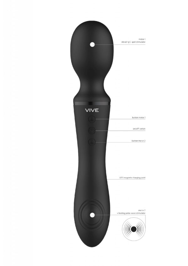 Enora   Wand & Vibrator   Black - obrazek 4