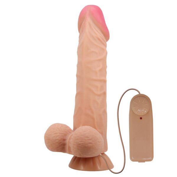 BAILE   Sliding Skin 9,4 Flesh Vibration Bendable Suction base TPR ABS - obrazek 4