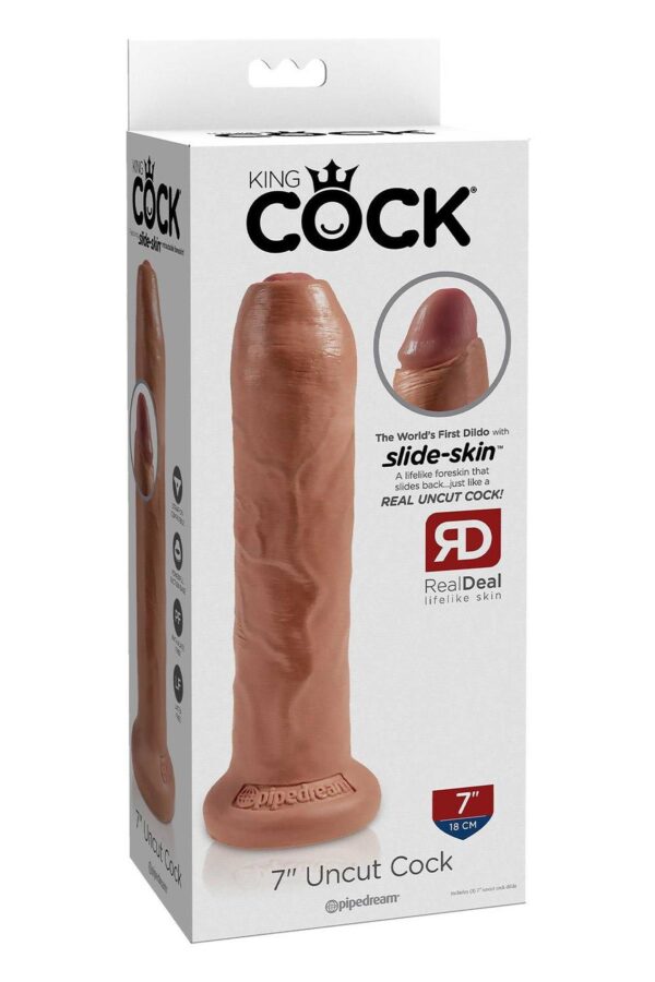 KING COCK 7 INCH UNCUT TAN - obrazek 4