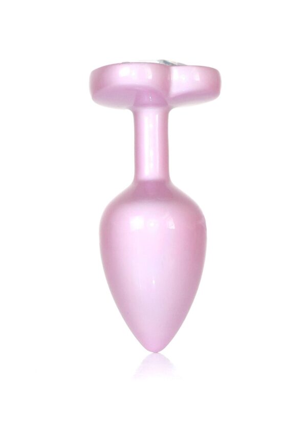 Plug Jewellery Pearl Pink Heart PLUG  Clear S - obrazek 4