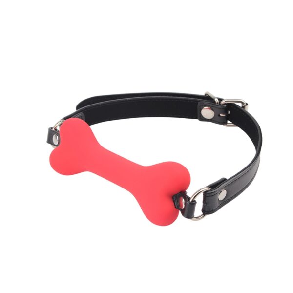 Behave! Doggle Bone Bit Gag Red - obrazek 4