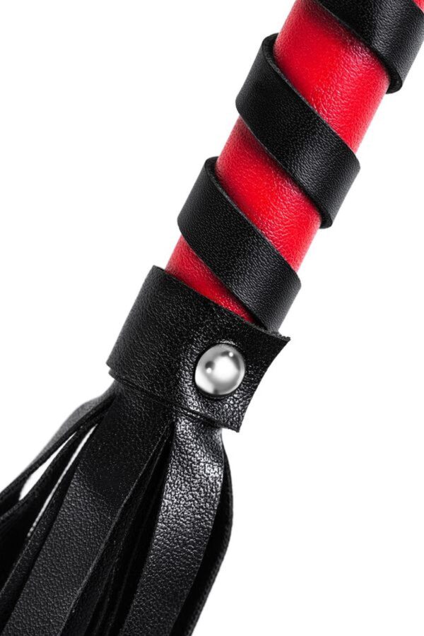 Anonymo flogger, PU leather, black, 45 cm - obrazek 4