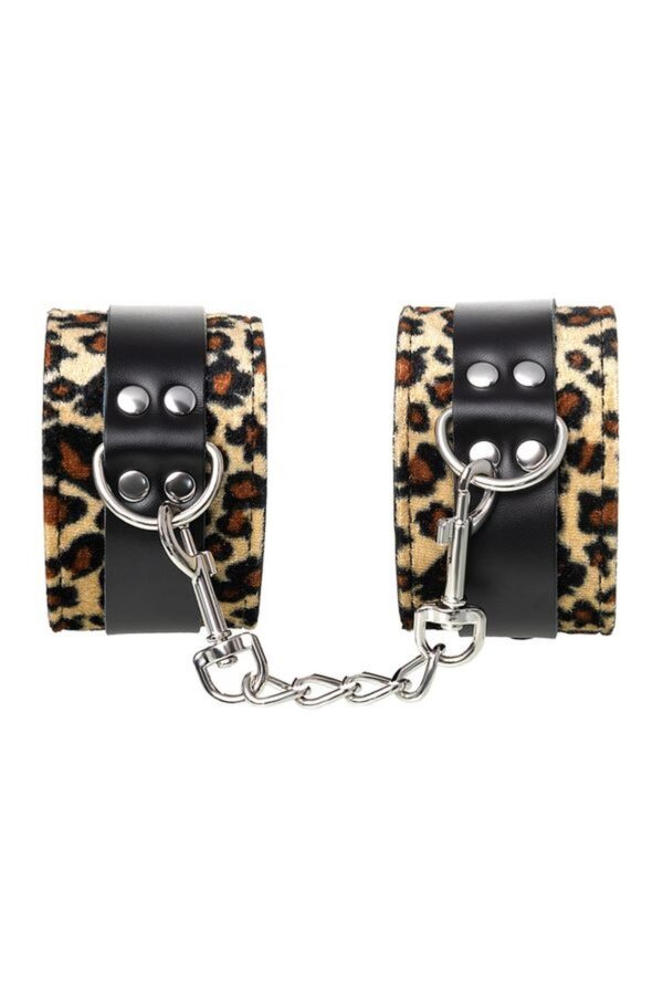 Anonymo handcuffs, PU leather, print, 27 cm - obrazek 4