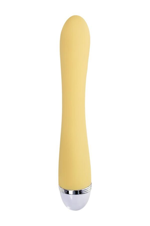 Vibrator with clitoral stimulator Flovetta by Toyfa Aster, silicone, yellow, 22 cm - obrazek 4