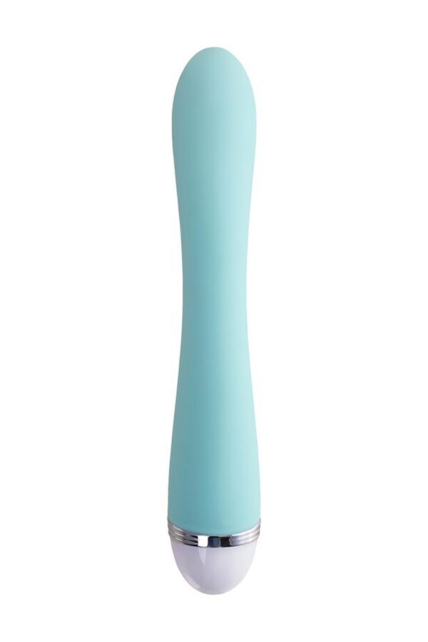 Vibrator with clitoral stimulator Flovetta by Toyfa Iris, silicone, mint, 22 cm - obrazek 4