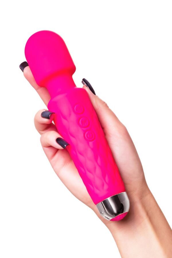 Flovetta Peony Vibrating massager, silicone, pink, 20.5 cm - obrazek 4