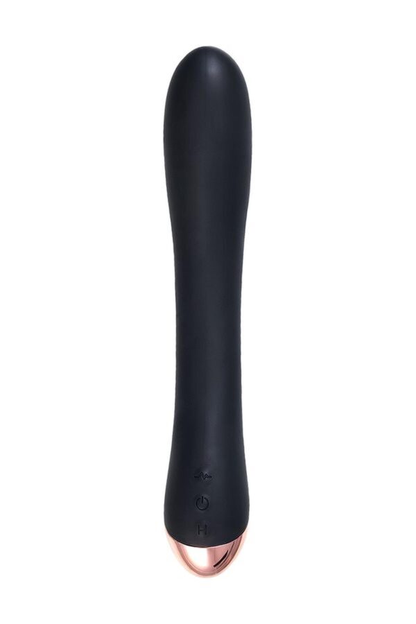 Unrealistic vibrator WANAME D SPLASH STREAM, silicone, black, 21 cm - obrazek 4