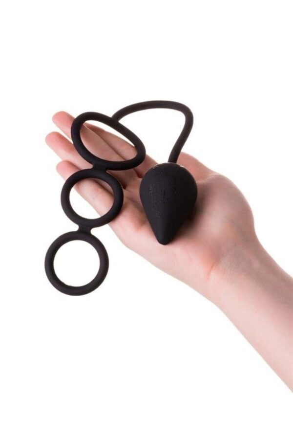 EROTIST Butt plug with an erection ring (M) - obrazek 4