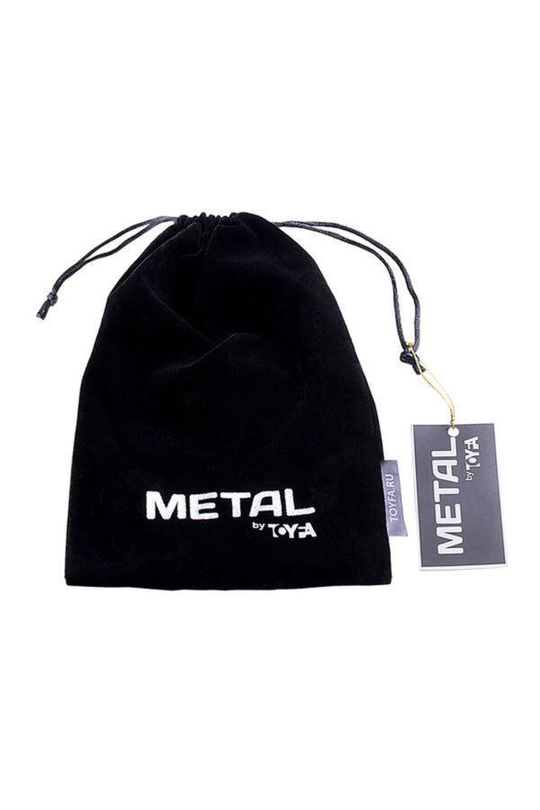 Silver anal plug TOYFA Metal with faux fur - obrazek 4
