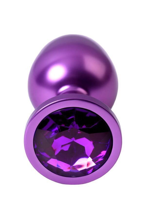 Purple anal plug TOYFA Metal,with a amethyst colored gem - obrazek 4