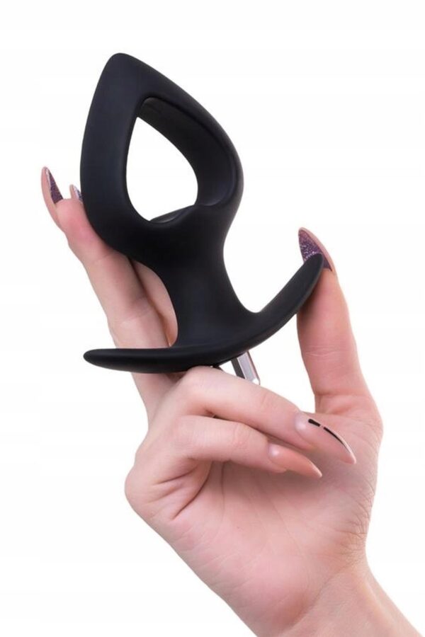 TOYFA POPO Pleasure Anal Plug Cordis M Vibro Black - obrazek 4