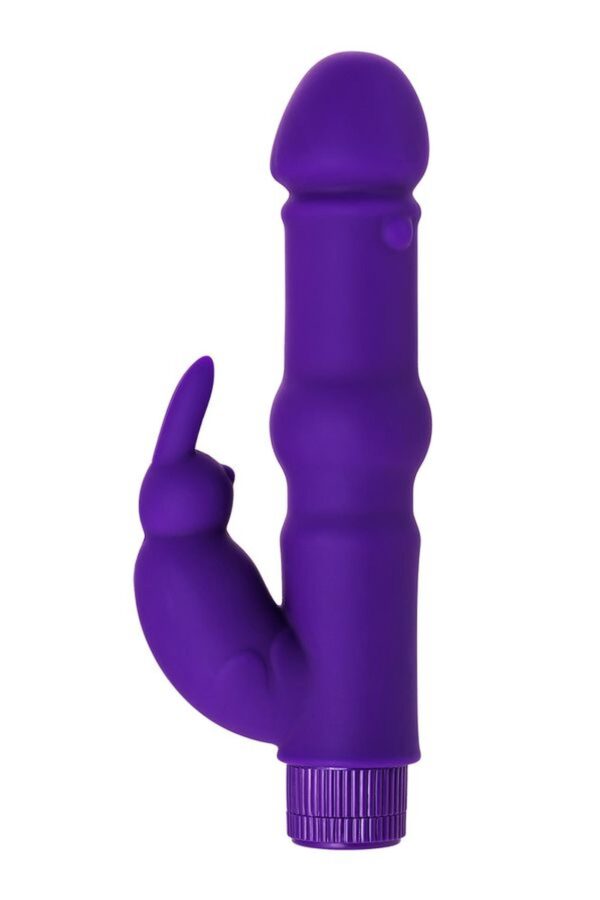 A TOYS, Vibrator with clitoral stim, Silicone, Purple, 18 cm - obrazek 4