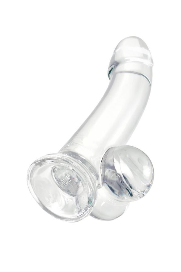Realistic dildo A Toys by TOYFA Cryst, TPE, transparent, 15 cm - obrazek 4