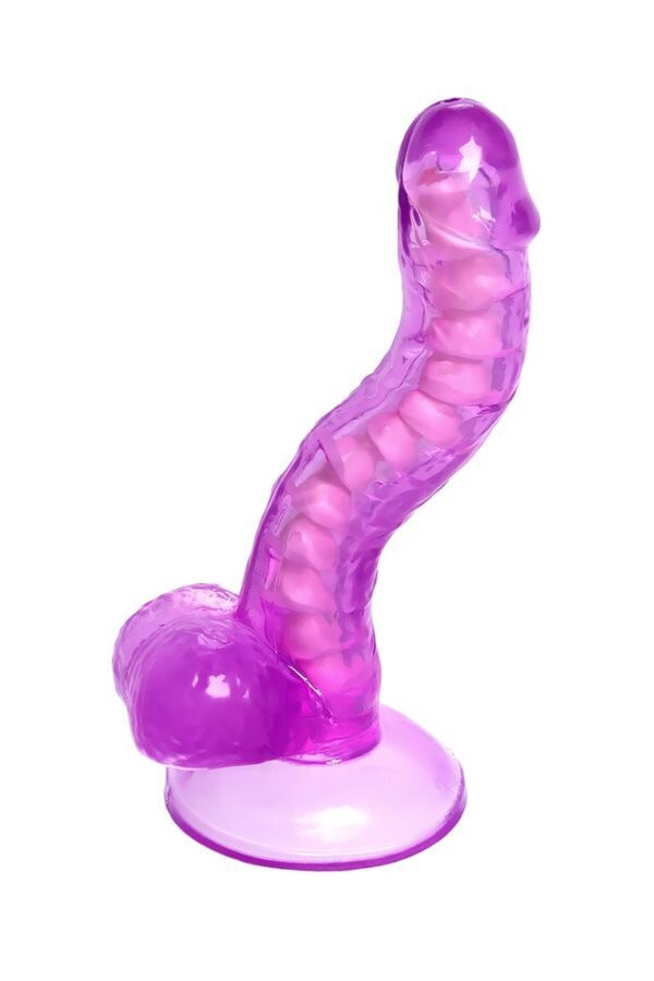 Realistic dildo A Toys by TOYFA Celiam, TPE, purple, 20.5 cm - obrazek 4