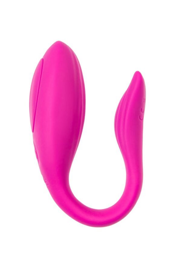A TOYS Vibrator for couples Dolphy, silicone, pink, 9.6 cm - obrazek 4