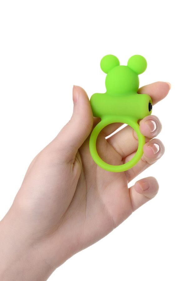 Cock ring A Toys with vibro bullet; green - obrazek 4