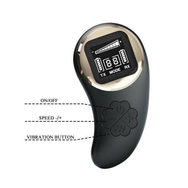 PRETTY LOVE   Nathan, Wireless remote control 9 speed levels 10 vibration functions, ABS Silicone , USB rechargeable - obrazek 4