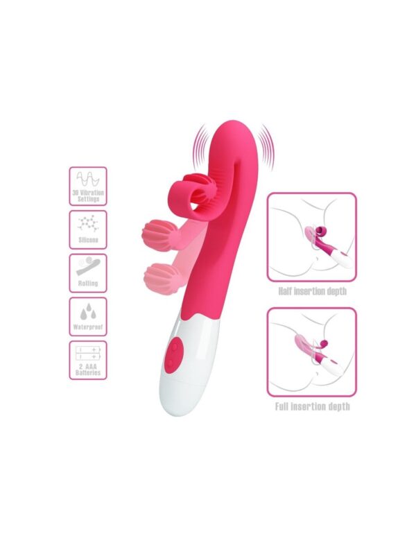 ROMANCE   PINK VIBRATOR AND STIMULATOR 30 SPEEDS - obrazek 4