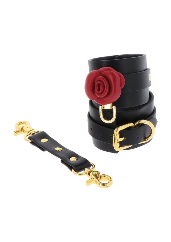 Wild Roses Ankle Cuffs Black - obrazek 4