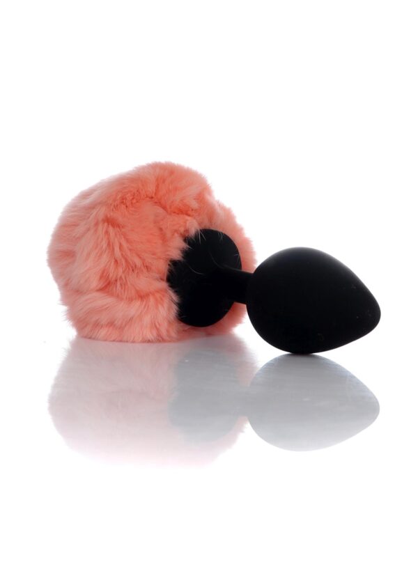 Plug Jewellery Silicon PLUG   Bunny Tail   Black Peach - obrazek 5