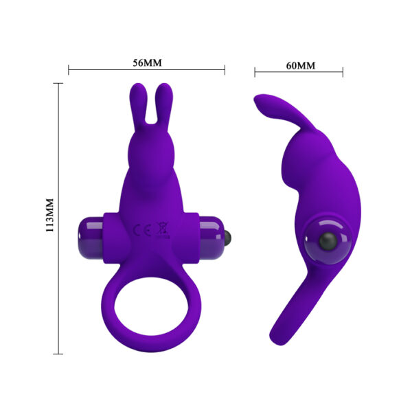 PRETTY LOVE   VIBRANT PENIS RING I Purple - obrazek 5