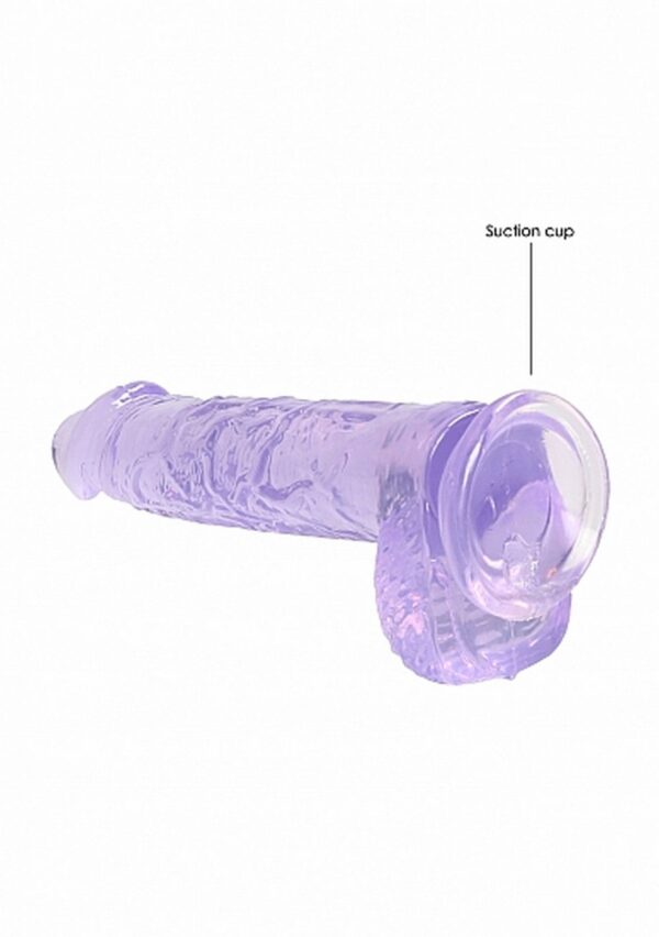 6 / 15 cm Realistic Dildo With Balls   Purple - obrazek 5