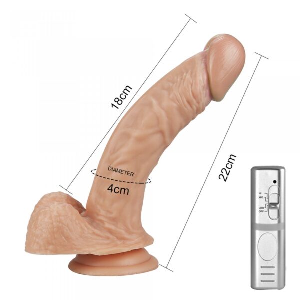 8.5 Real Extreme Vibrating Dildo Flesh - obrazek 5
