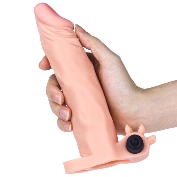 Add 2 Pleasure X Tender Vibrating Penis Sleeve Flesh - obrazek 5