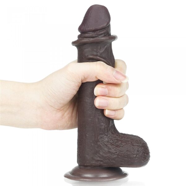 7 Sliding Skin Dual Layer Dong   Black - obrazek 5