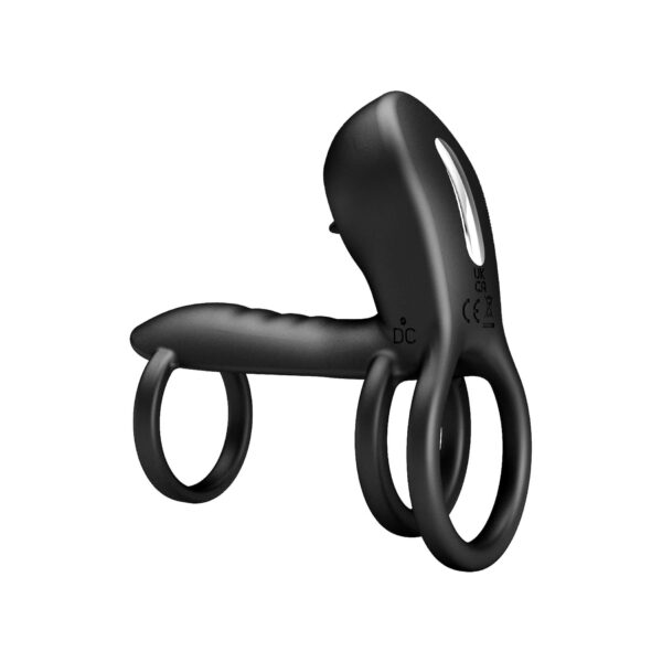 PRETTY LOVE   VIBRATING PENIS SLING Jammy, 12 vibration functions 12 licking settings Memory function - obrazek 5