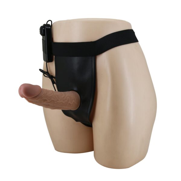 PRETTY LOVE   HARNESS BRIEFS  Draven Strap On 6,8 Dildo vibration - obrazek 5