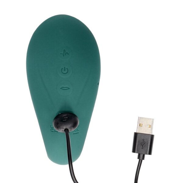 Twitch 3   Rechargeable Vibrator & Suction   Silicone   10 Speed   Forest Green - obrazek 5