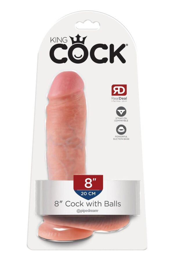 KING COCK 8 INCH COCK WITH BALLS LIGHT - obrazek 5