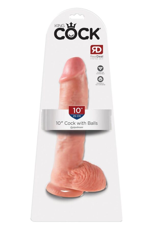 KING COCK 10 INCH COCK WITH BALLS LIGHT - obrazek 5